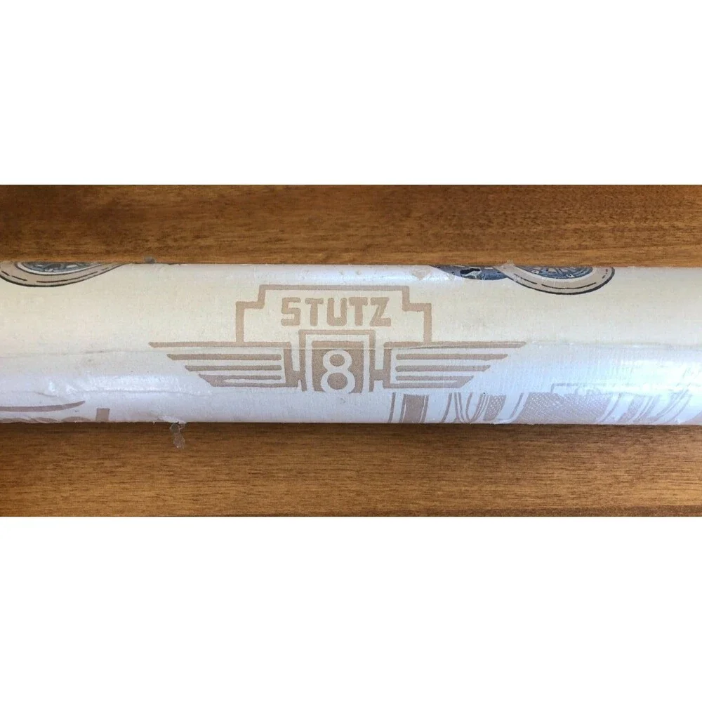 Waldec Wallpaper Vinyl Antique Car Garage Man Cave MCM VTG NEW70 sq. ft.